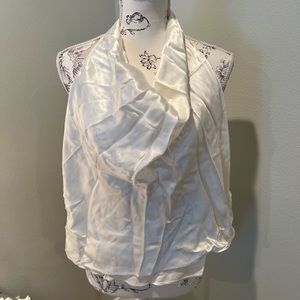 NWT White Silk Halter Cami Tie